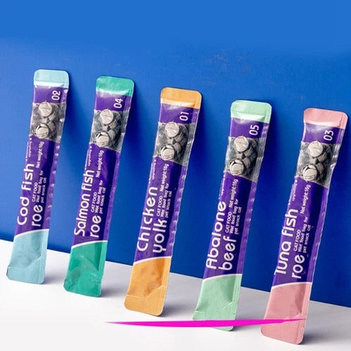 Cat Strip Kittens Nutrition Fat Hair Chin Wet Food Package