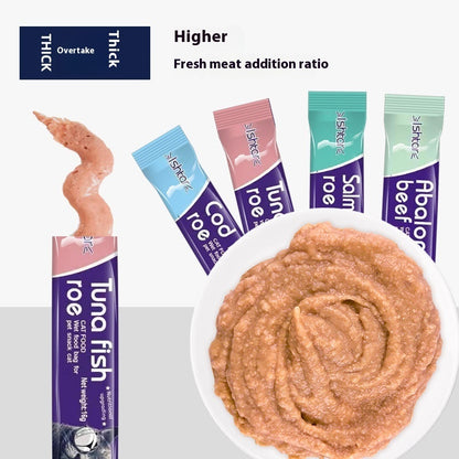 Cat Strip Kittens Nutrition Fat Hair Chin Wet Food Package
